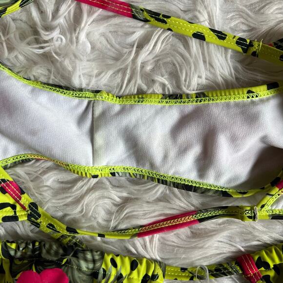 Neon printed bikini size S - Picture 3 of 6
